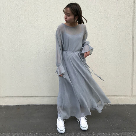 シアー楊柳ワンピース チーク Cheek ファッション通販 マルイウェブチャネル