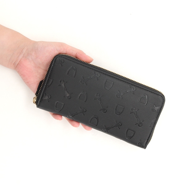 ホワイ Why ハーネスシェードエンボス フラップロングウォレット （トープ）