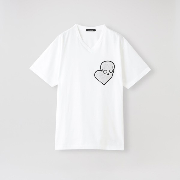 ラブスカルサガラワッペン VネックTシャツ | ラブレス(LOVELESS