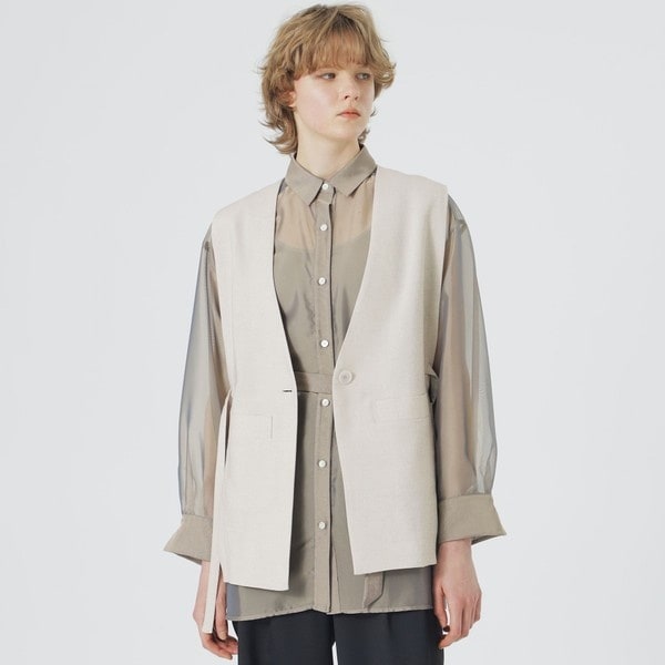 m6376【ナンバーナイン】ジレ ベスト 音符柄 3サイズ 日本製 ボイル生地 楽天市場】NUMBER(N)INE ナンバーナイン（ベスト・ジレ