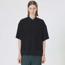 ラブレス(LOVELESS)のレースコンビショートスリーブシャツ