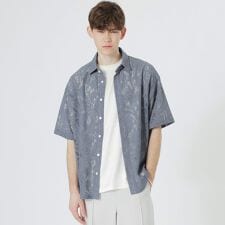 ラブレス(LOVELESS)のペイズリーレースショートスリーブシャツ