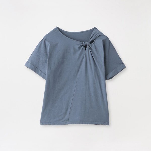 新品未使用タグ付クレストブリッジ【クラーク志織コラボベーシッククリア天竺Tシャツ クラーク志織コラボ】ベーシッククリア天竺Tシャツ｜ブルー