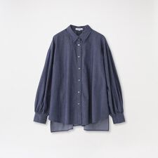 デニムバックギャザーブラウス