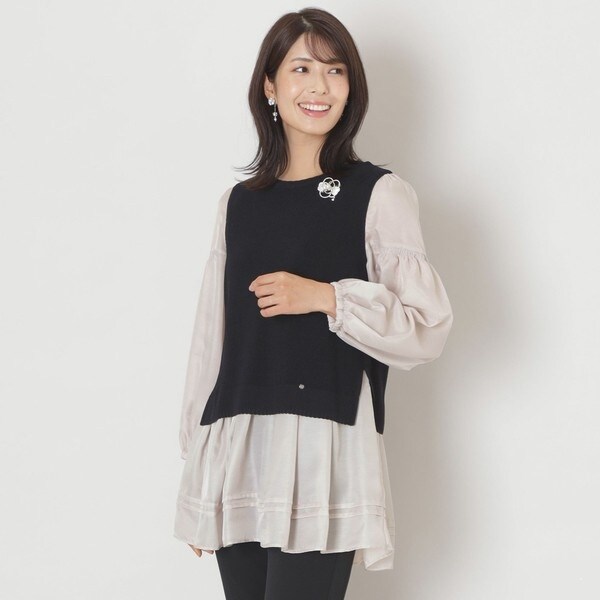 TO BE CHIC ファンシーフェザー 2wayニット カーディガン TO BE CHIC ファンシーフェザー 2way ニット カーディガン 44 【公式通販】