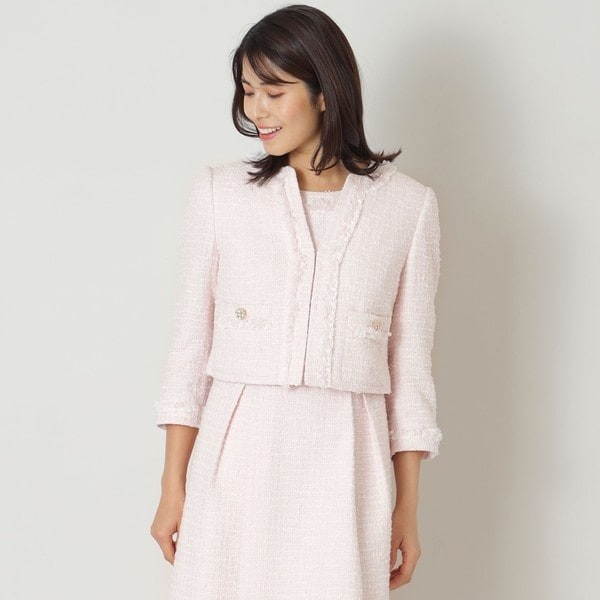 ファンシーツイード ノーカラージャケット | トゥービーシック(TO BE