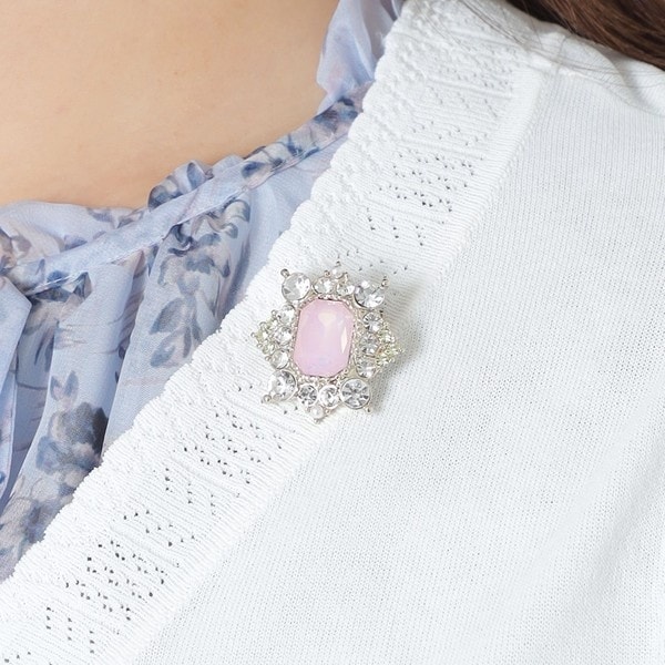 新品　TO BE CHIC　ブローチ付ジャカードタフタ コート42ピ88000円 新品 TO BE CHIC ブローチ付きジャカードタフタコート42ピ