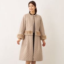 ファーコンビキルティング 2WAYコート