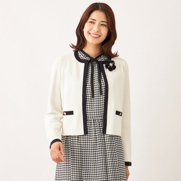 バイカラー ショートカーディガン | トゥービーシック(TO BE CHIC