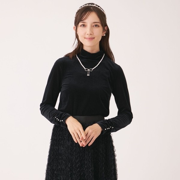 チロリンママです。トゥービーシック♡ネイビー ウールスカートと