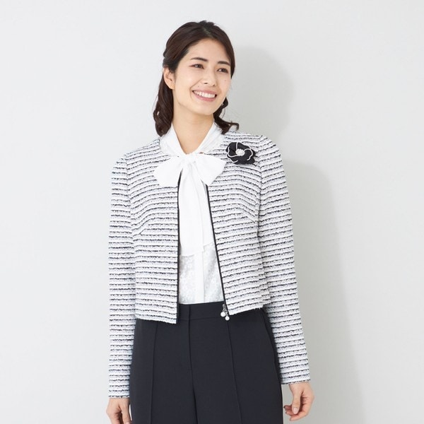 TO BE CHIC - ☆さくら☆トゥービーシック 美品♡ノーカラージャケット トゥービーシック(TO BE CHIC) レディース ノーカラージャケット の