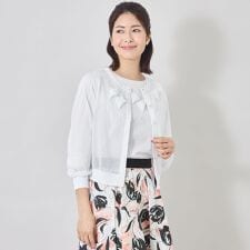 ジュエルチューリップ刺しゅう カーディガン