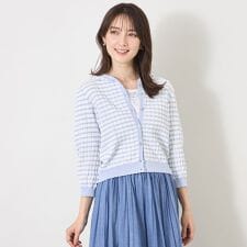 エアリーボーダー ニットパーカー