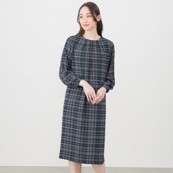 プレイフルチェック ボウタイサックワンピース | アマカ(AMACA