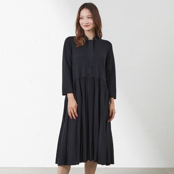 新品★未使用　AMACA　アマカ　ツイード切替ワンピース　38　79000円 Anniversary Piece】【LIBERTY