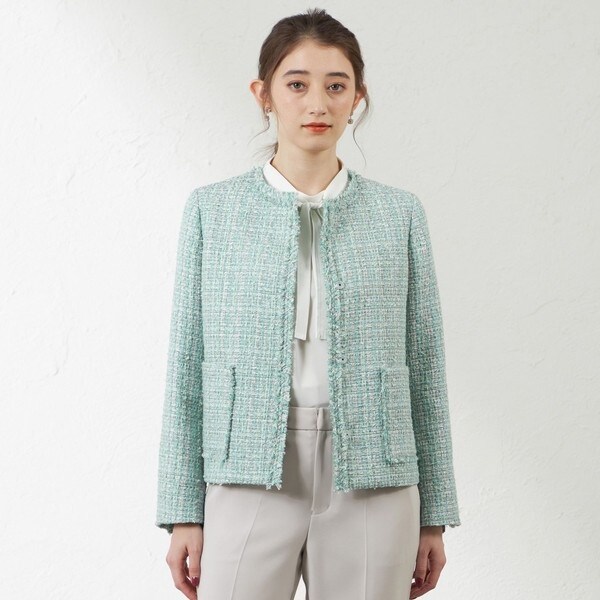 アイビーエム ツイードジャケット グリーン ハリスツイード Harris Tweed テーラードジャケット ツイード