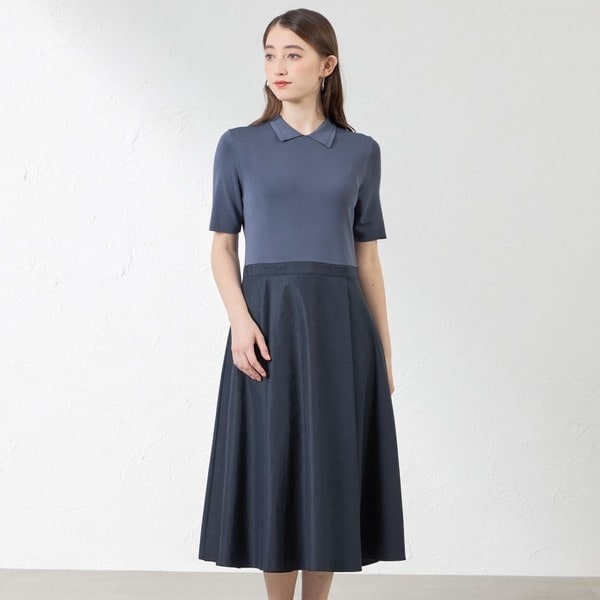 近年モデル✨AMACA デニムライクシャツワンピース 定価4.5万 ベルト