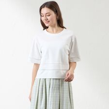 レース切り替え半袖Tシャツ