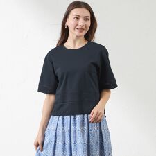 レース切り替え半袖Tシャツ