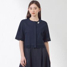 【Anniversary Piece】コットン幾何レースブルゾン