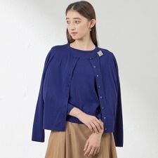 シルクコットンベーシックカーデ