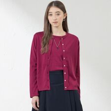 シルクコットンベーシックカーデ