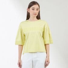 【Anniversary　Piece】シルケットスムース×レース プルオーバー