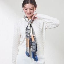 カラーブロックジオメトリックスカーフ