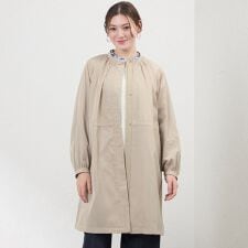 スタンドカラータフタコート