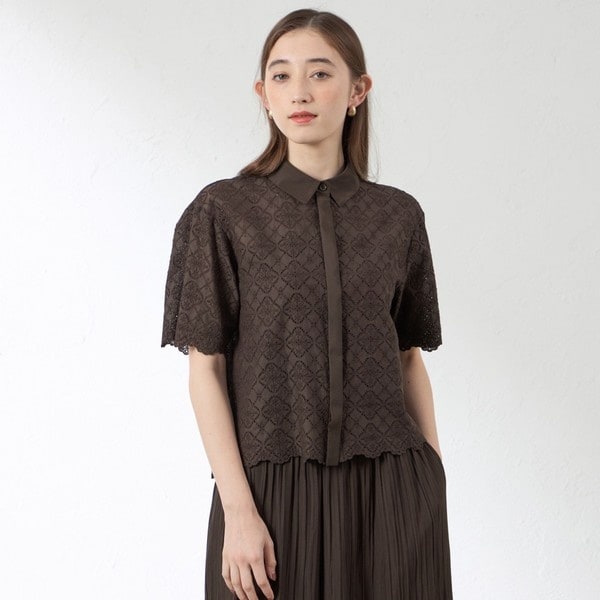 フローラルスカラップ シャツブラウス | アマカ(AMACA) | マルイウェブ