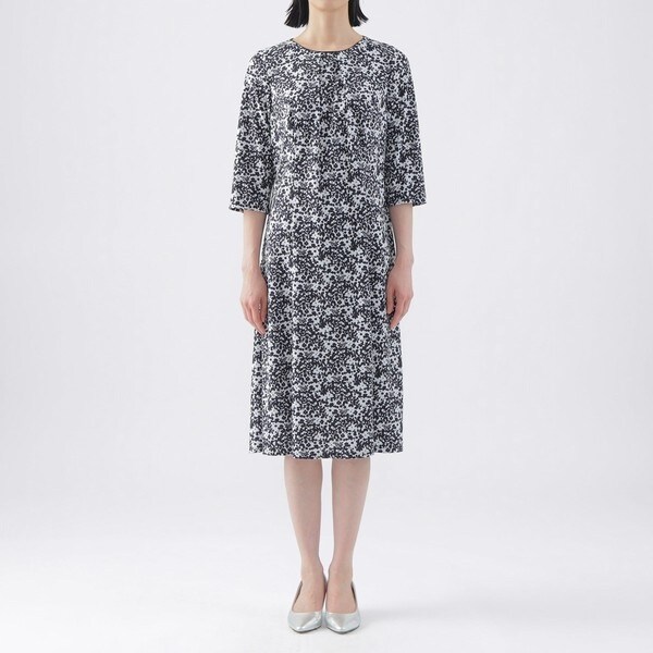 【吸水速乾】【接触冷感】【UV対策】【ウォッシャブル】カモフラワーエアファインワンピース