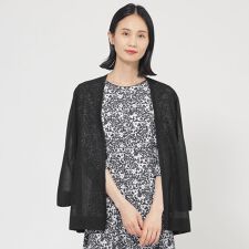 【ウォッシャブル】ルレックスシアーVネックカーディガン