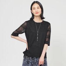【ウォッシャブル】ルレックスシアークルーネックニット
