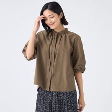 【ウォッシャブル・接触冷感・UV・防シワ】ファンクションタイプライターブラウス