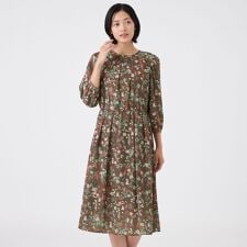 【ウォッシャブル】BOHOプリントワンピース