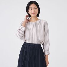 【ウォッシャブル】バックサテンストライプ
