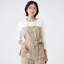 【ウォッシャブル】ドライダブルクロス×スムースコンビ