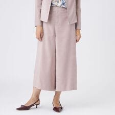 【ウォッシャブル】ストレッチスエードパンツ