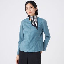 【ウォッシャブル】ストレッチスエードジャケット