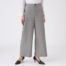 【ウォッシャブル】グレンチェックパンツ