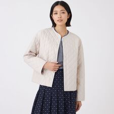 【吸湿発熱・消臭】キルティングタフタコート