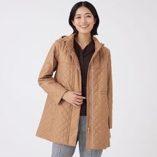 【吸湿発熱・消臭】キルティングタフタコート