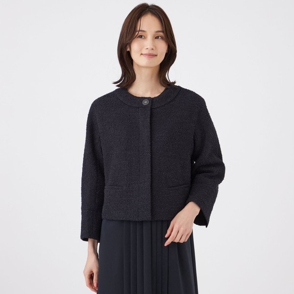 【未使用】TRANCE WORK ノーカラージャケット&パンツ ブラック セール】TRANS WORK｜トランスワークのノーカラージャケット通販