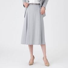 【美シリーズ・ウォッシャブル】トリアセスビンダイアゴナルフレアスカート