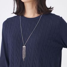 ラインストーンネックレス