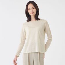 【ウォッシャブル】シアーラメフライスカットソー