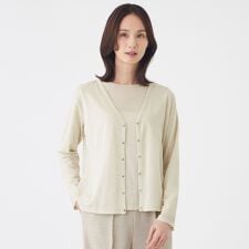 【ウォッシャブル】シアーラメフライスカーディガン