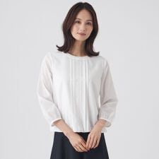 【ウォッシャブル】ストレッチファイユブラウス
