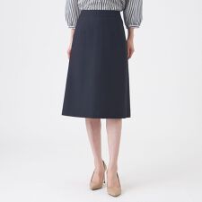 【美シリーズ・セットアップ対応・ウォッシャブル】オックスストレッチスカート