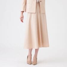 【美シリーズ・セットアップ対応・ウォッシャブル】オックスストレッチフレアスカート